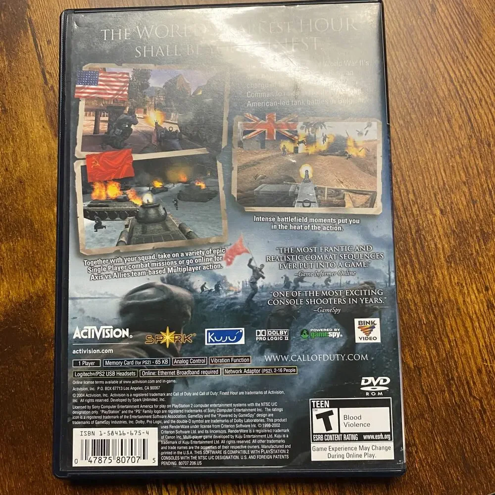 Call of Duty: Finest Hour (Sony PlayStation 2, 2004)